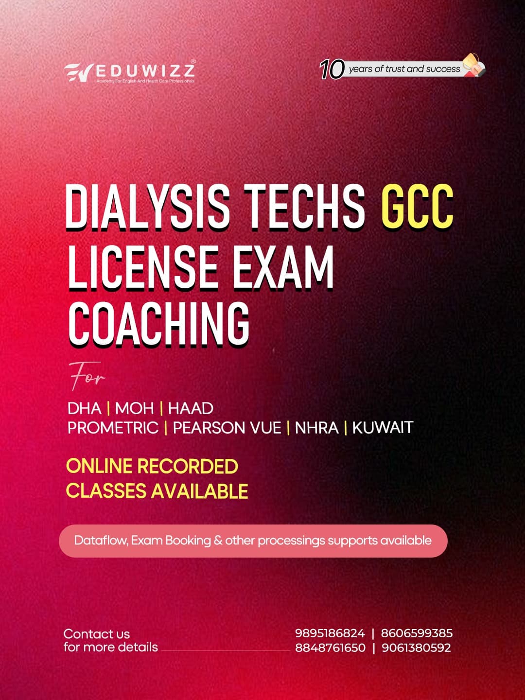 Dialysis Techs GCC licence exam coaching with online recorded classes